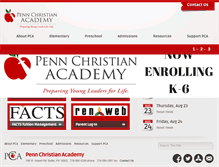 Tablet Screenshot of pennchristianacademy.org